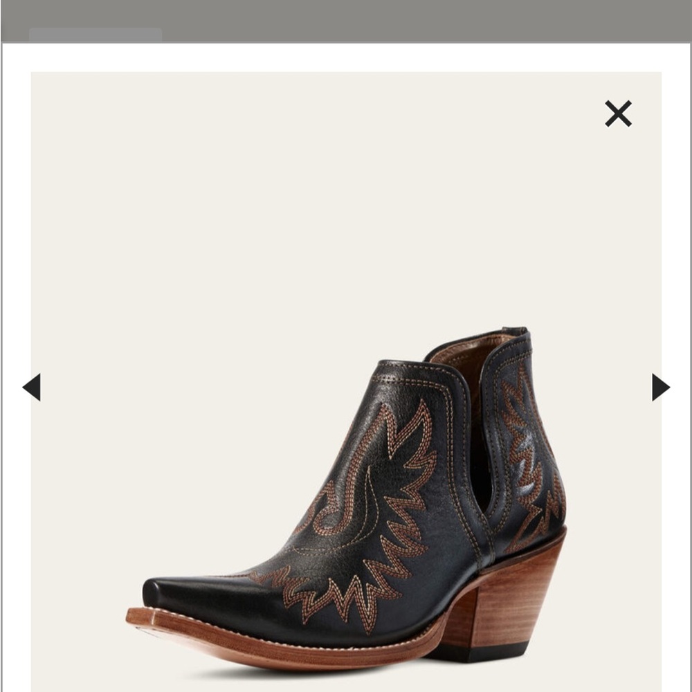 Ariat Black Western Ankle Booties Brooklyn Black